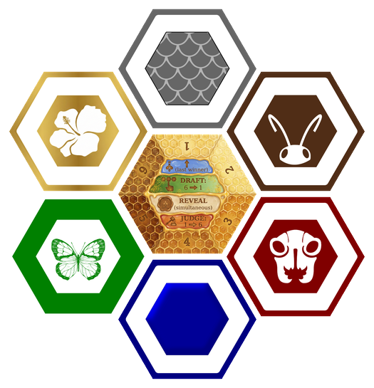 Facet tile layout around Queen's Favor